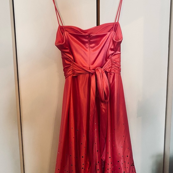 Satin pink prom dress - Picture 3 of 7